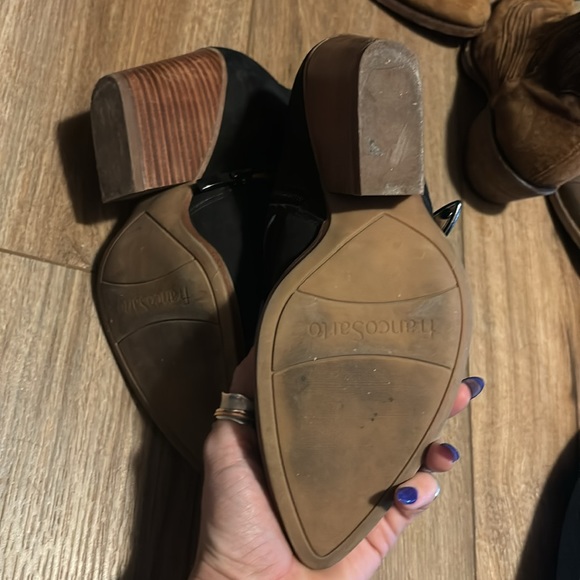 Franco Sarto Granton Booties Suede Black with buckles. Woman’s size 8 - Picture 3 of 6